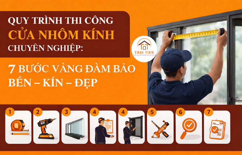 Quy trình thi công cửa nhôm kính chuyên nghiệp